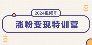 2024视频号-涨粉变现特训营：一站式打造稳定视频号涨粉变现模式（10节）-花猫轻创业