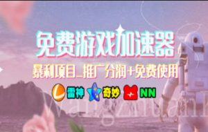 游戏加速器推广，一个月几百到几千的小项目，你看的上么？-花猫轻创业