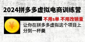 2024拼多多虚拟电商训练营 不s单 不改销量 做虚拟项目分一杯羹(更新10节)-花猫轻创业