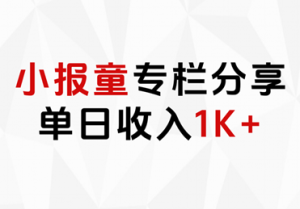 小报童专栏分享，当日收入1K+-花猫轻创业
